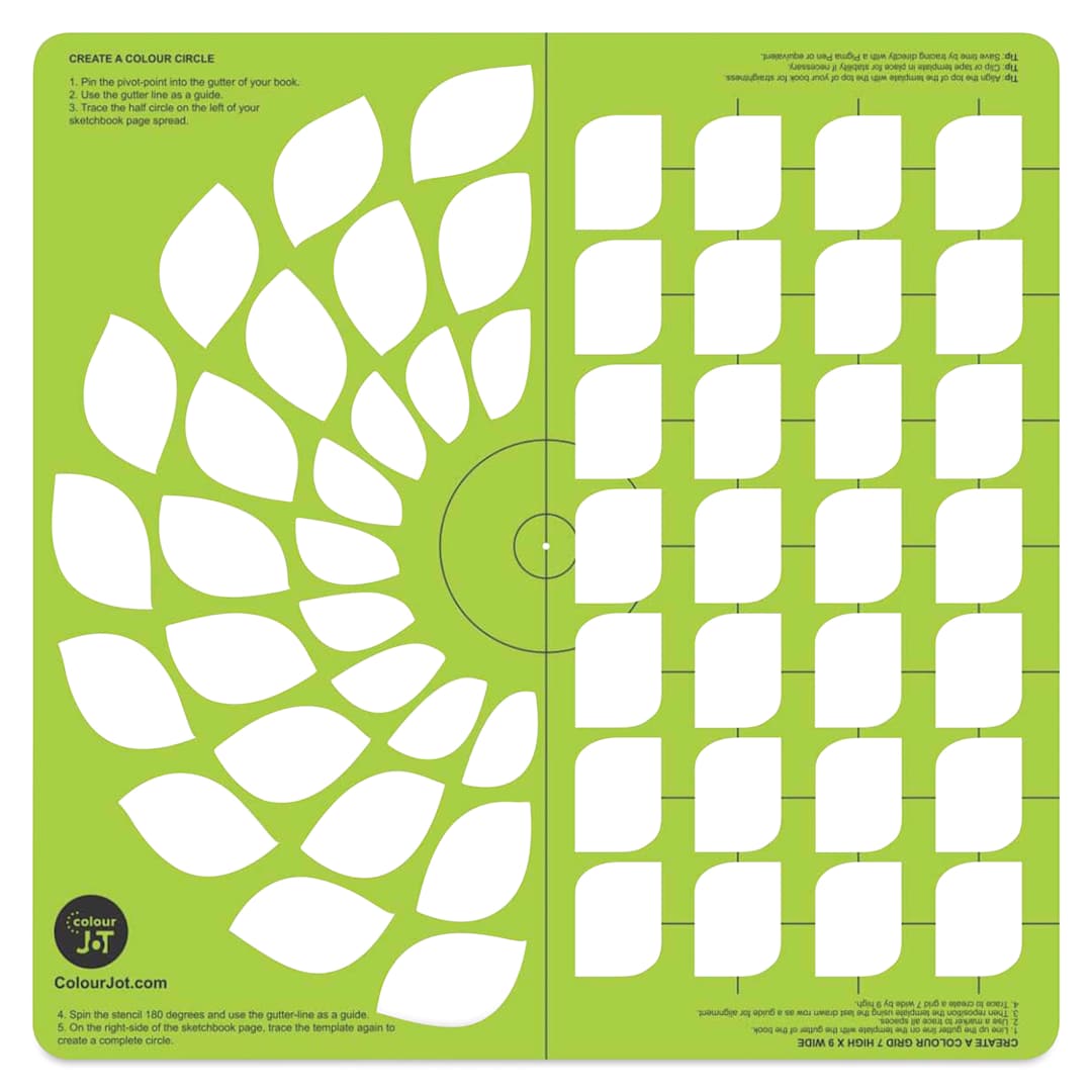 Open in modal - Pacific Arc ColourJot Mixing Template - Leaves, out of packaging
