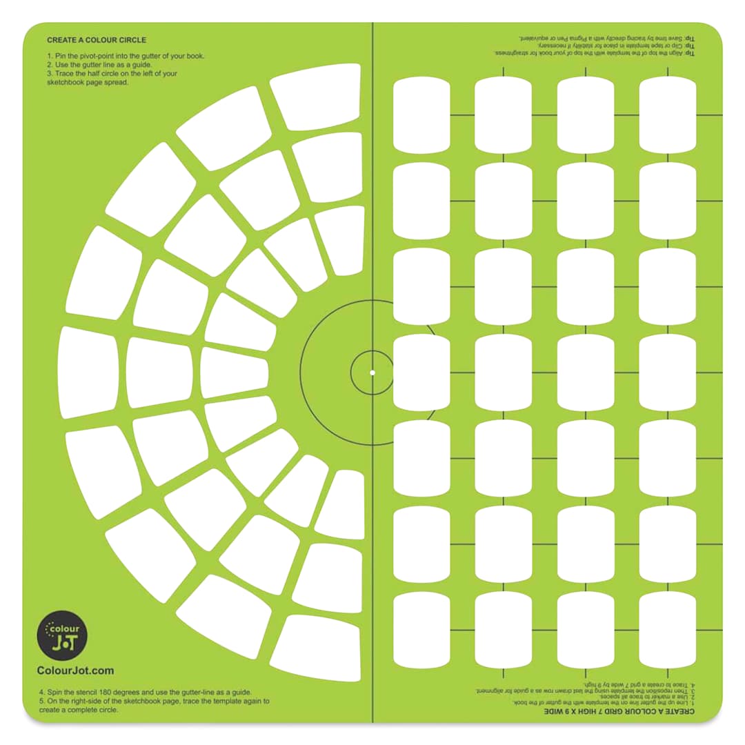 Open in modal - Pacific Arc ColourJot Mixing Template - Rounded Squares, out of packaging