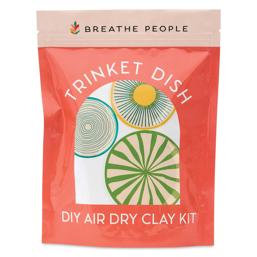 Open in modal - Breathe People DIY Air Dry Clay Trinket Dish Kit, front of package
