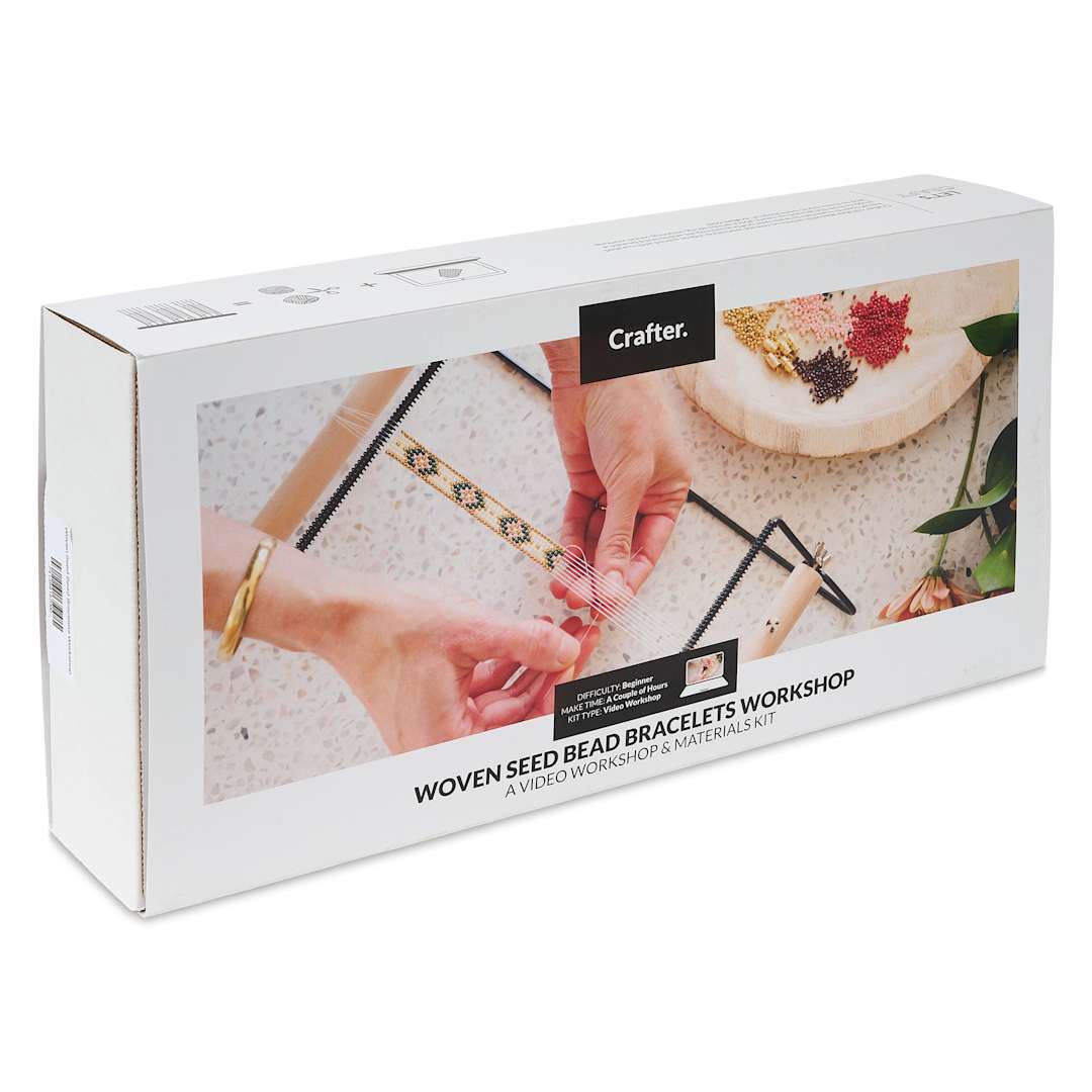 Open in modal - Crafter Woven Seed Bead Workshop Kit packaging