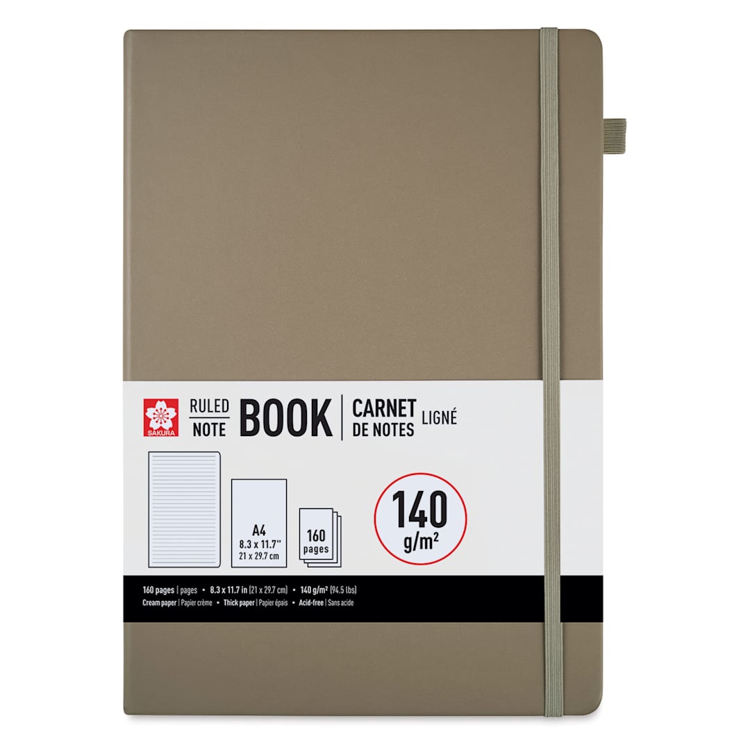 Open in modal - Sakura Notebook - Cinder, 8.3" x 11.7", Ruled