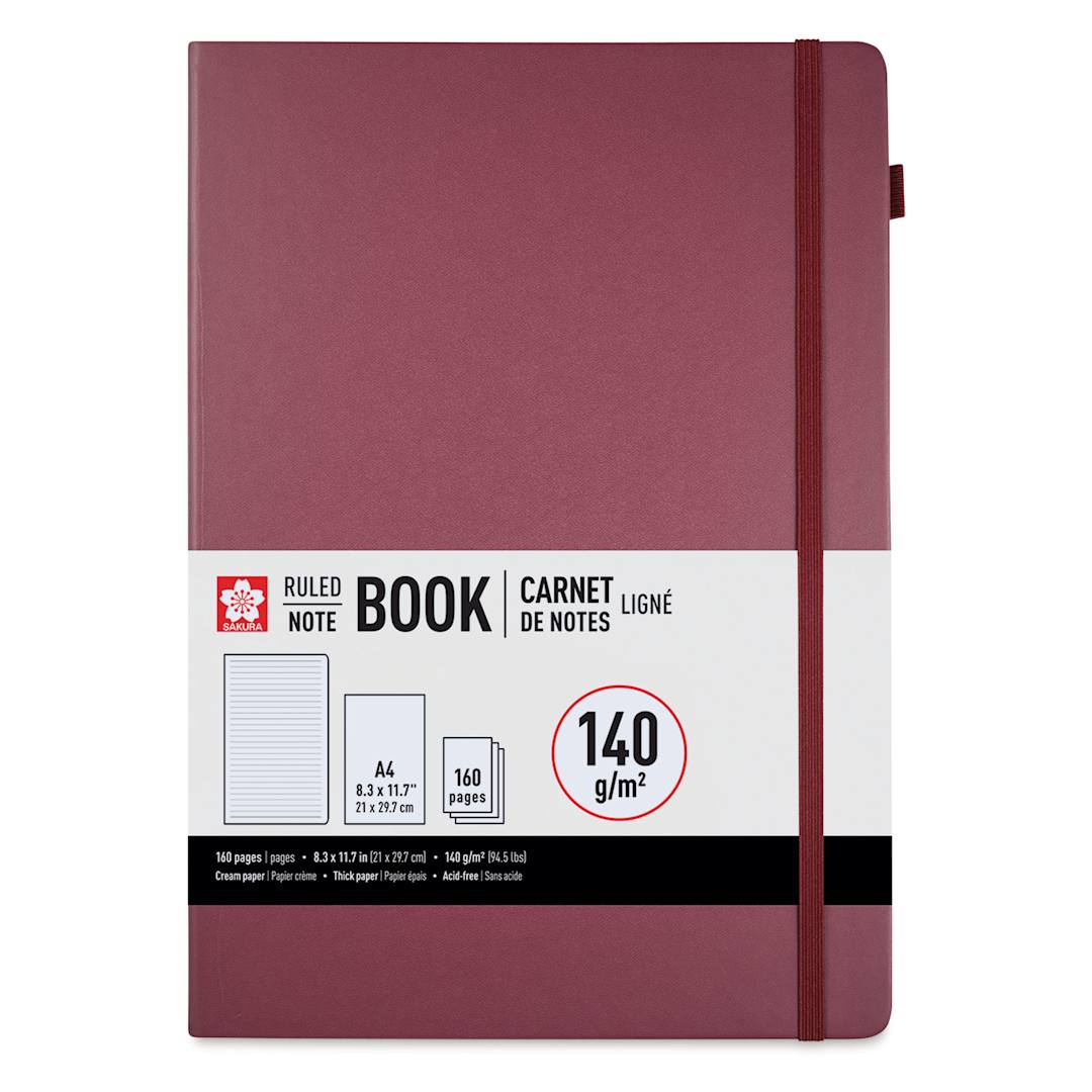 Open in modal - Sakura Notebook - Mulberry, 8.3" x 11.7", Ruled