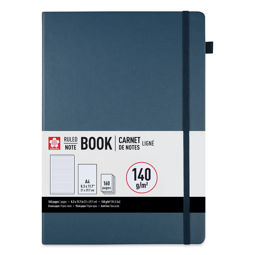 Open in modal - Sakura Notebook - Deep Indigo, 8.3" x 11.7", Ruled