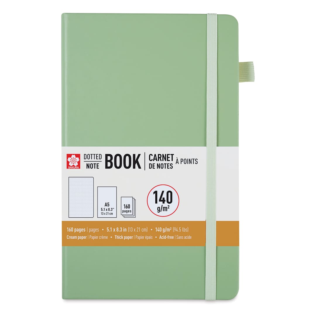 Open in modal - Sakura Notebook - Pale Patina, 5.1" x 8.3", Dot Grid