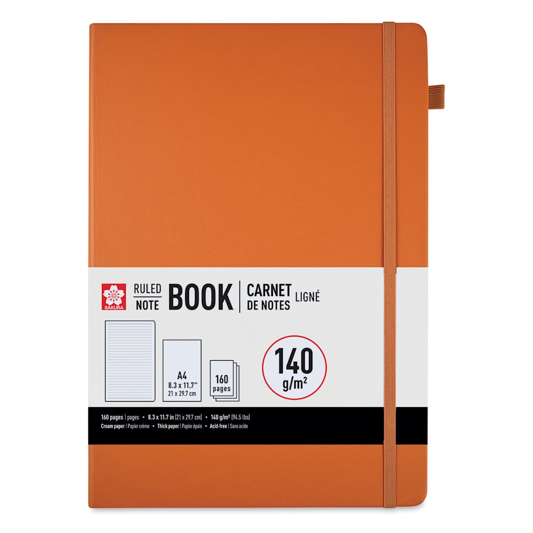 Open in modal - Sakura Notebook - Amber, 8.3" x 11.7", Ruled
