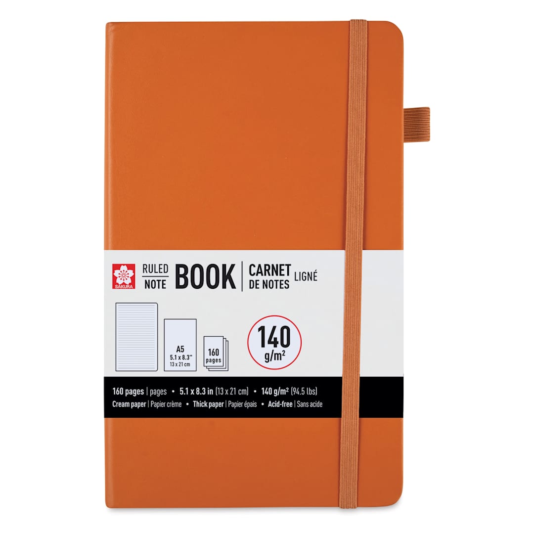 Open in modal - Sakura Notebook - Amber, 5.1" x 8.3", Ruled