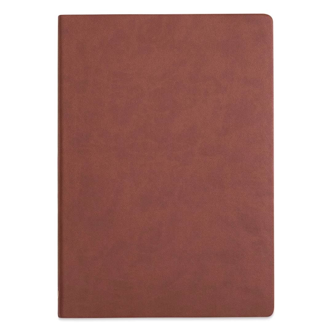 Open in modal - Karatis Vegan Leather Fountain Pen Journal - Large, Golden Brown, 240 Sheets, front