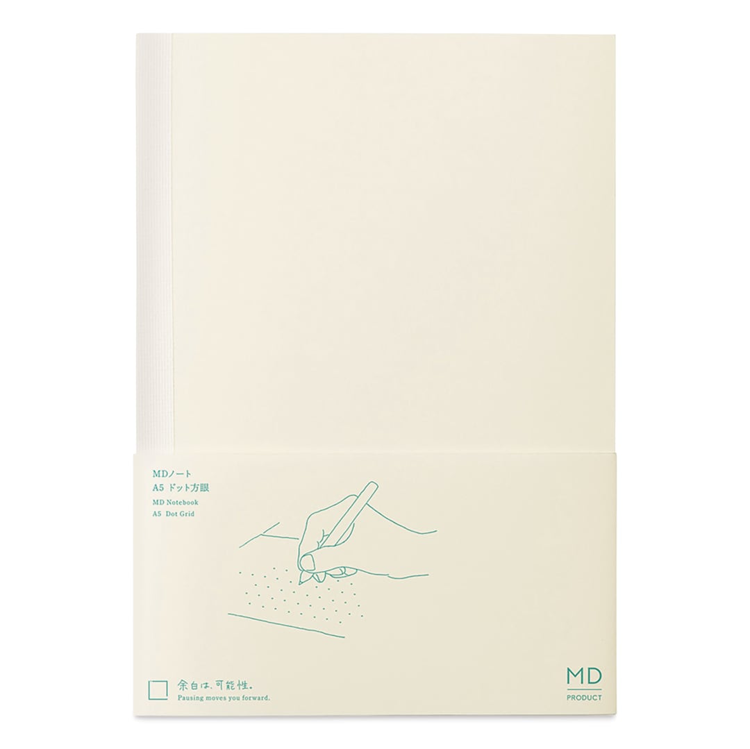 Open in modal - Midori MD Notebooks - A5, Dot Grid, White, cover