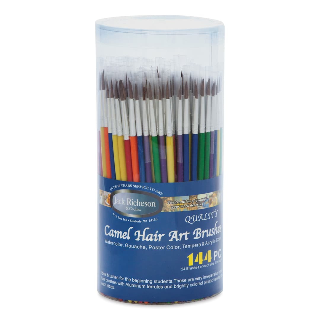 Open in modal - Richeson Camel Hair Art Brushes - Classroom Set of 144