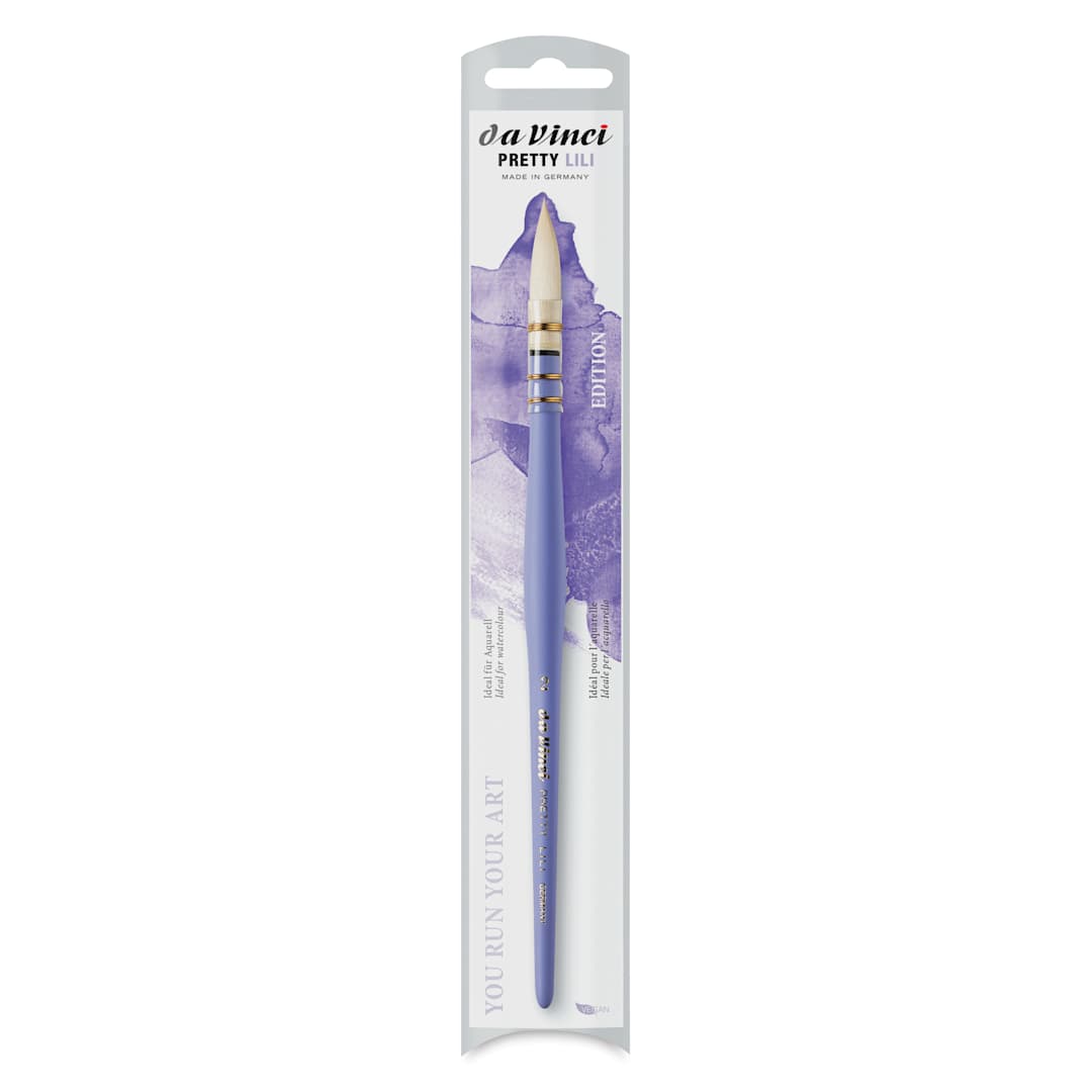 Open in modal - Da Vinci Pretty Lili Casaneo Synthetic Quill Brush - Size 2, in packaging