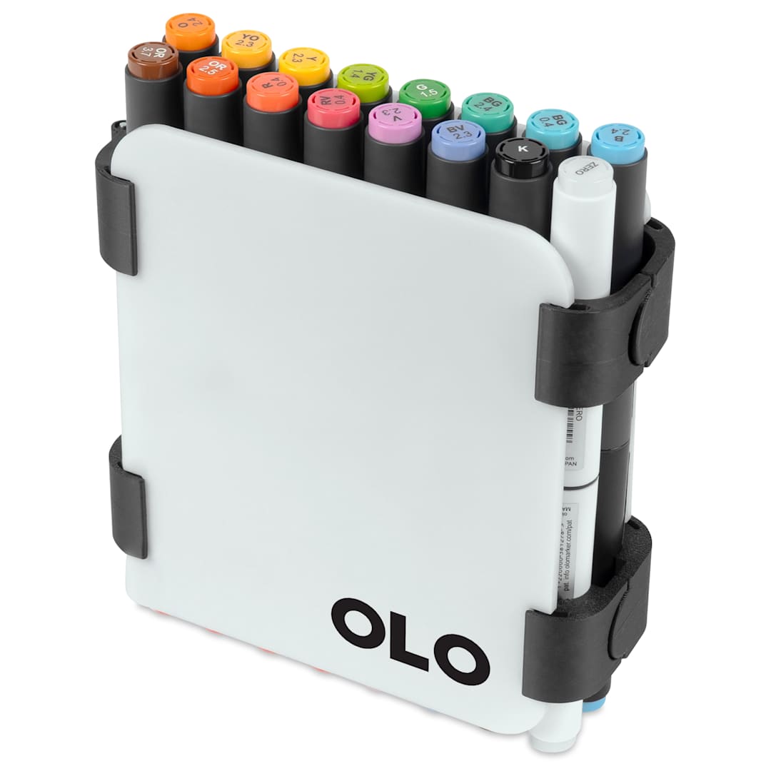 Open in modal - Olo Dual Tip Marker Carry Case - Set of 32, Basic Colors