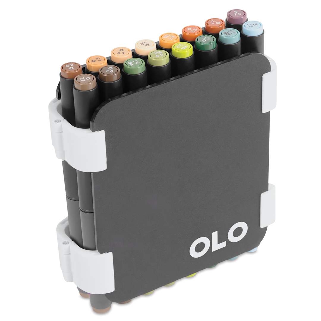 Open in modal - Olo Dual Tip Marker Carry Case - Set of 32, Nature Colors