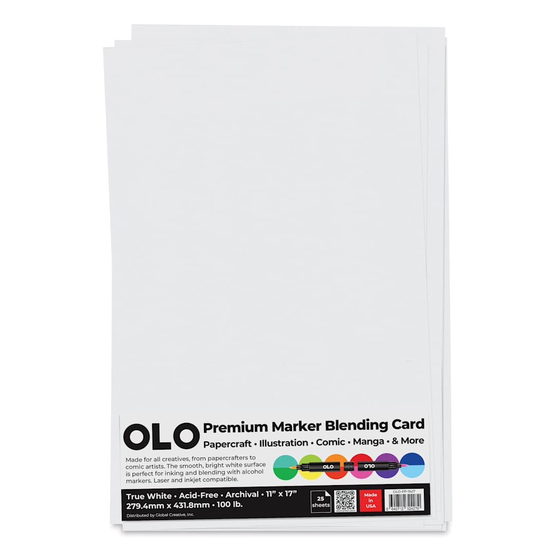 Open in modal - Olo Premium Marker Blending Card Paper - Pkg of 25, 11" x 17"