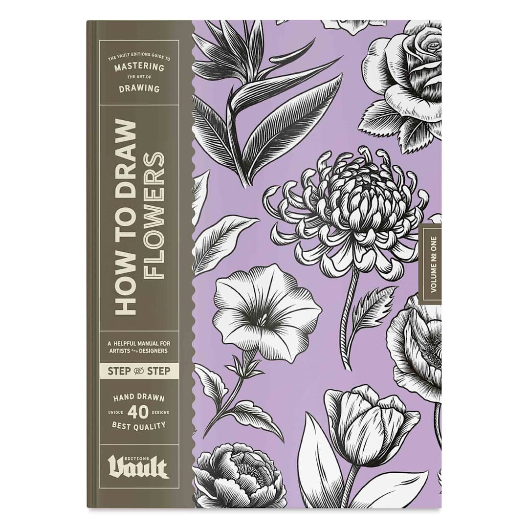 Open in modal - Vault Editions How to Draw Flowers, front cover