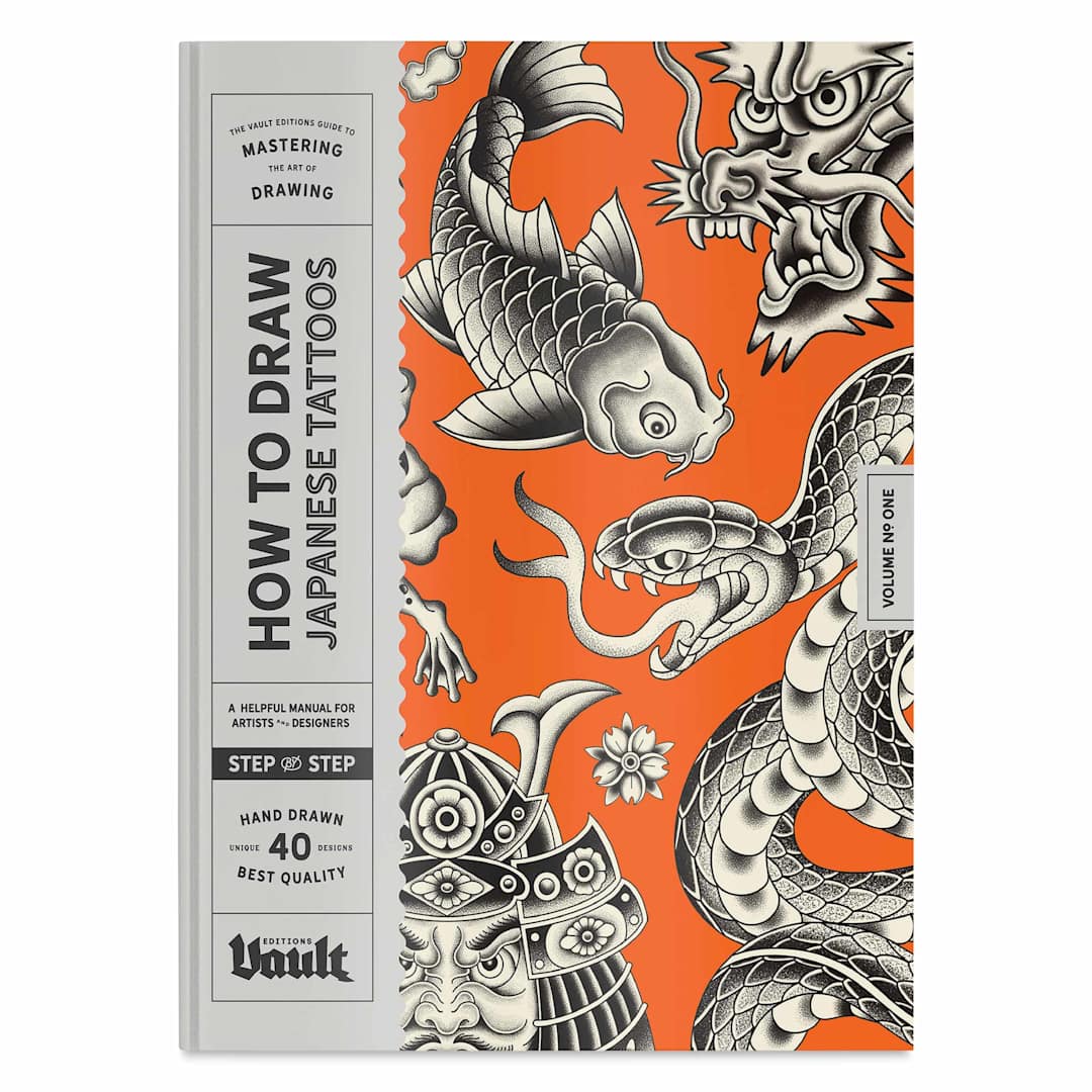 Open in modal - Vault Editions How to Draw Japanese Tattoos, front cover