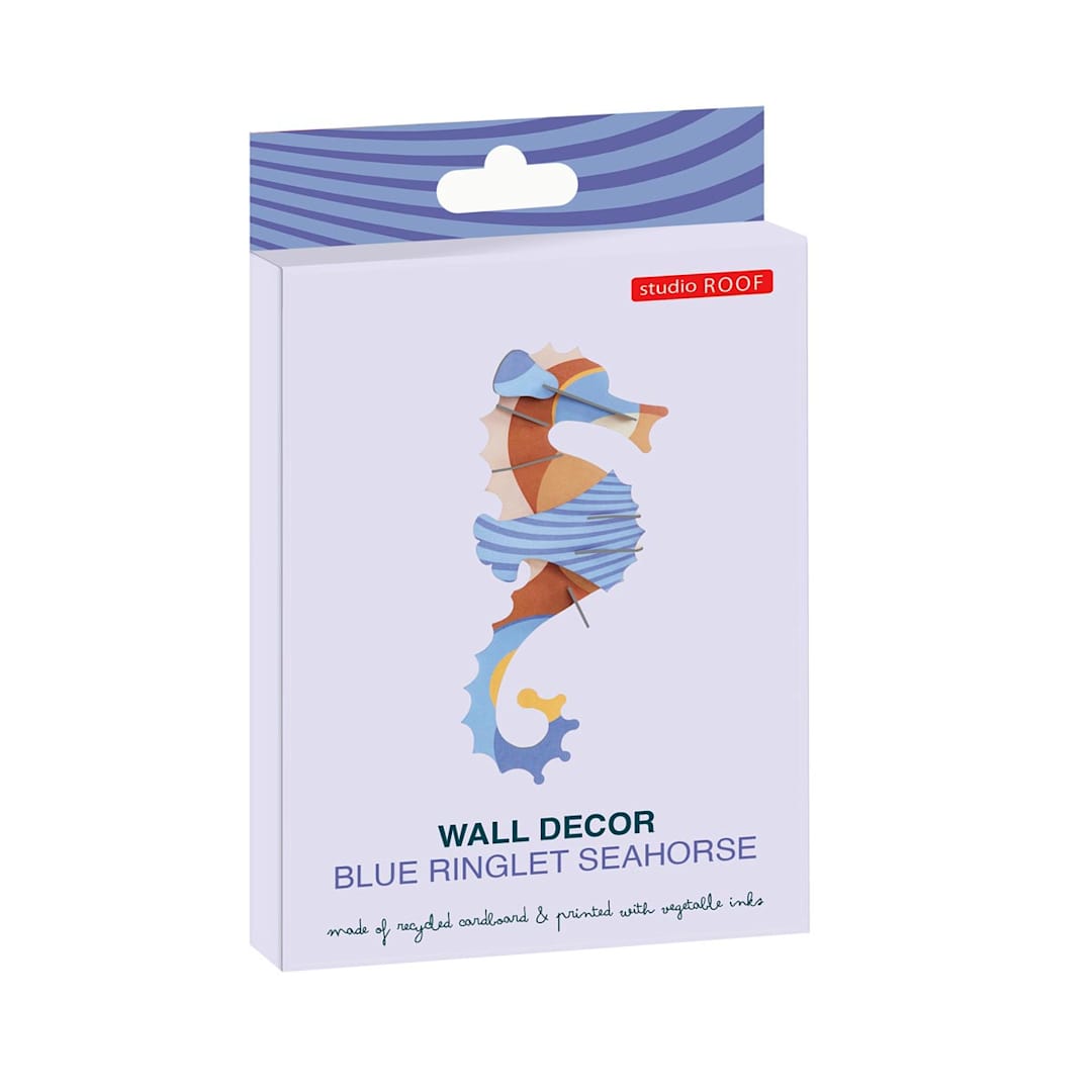 Open in modal - Wall Decoration Blue Ringlet Seahorse