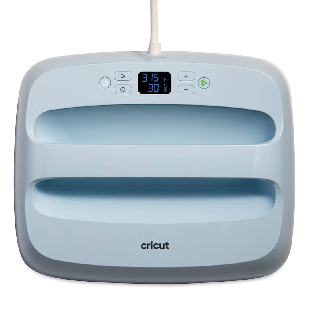 Open in modal - Cricut EasyPress 3 - Zen Blue, 12" x 10", close-up of control panel