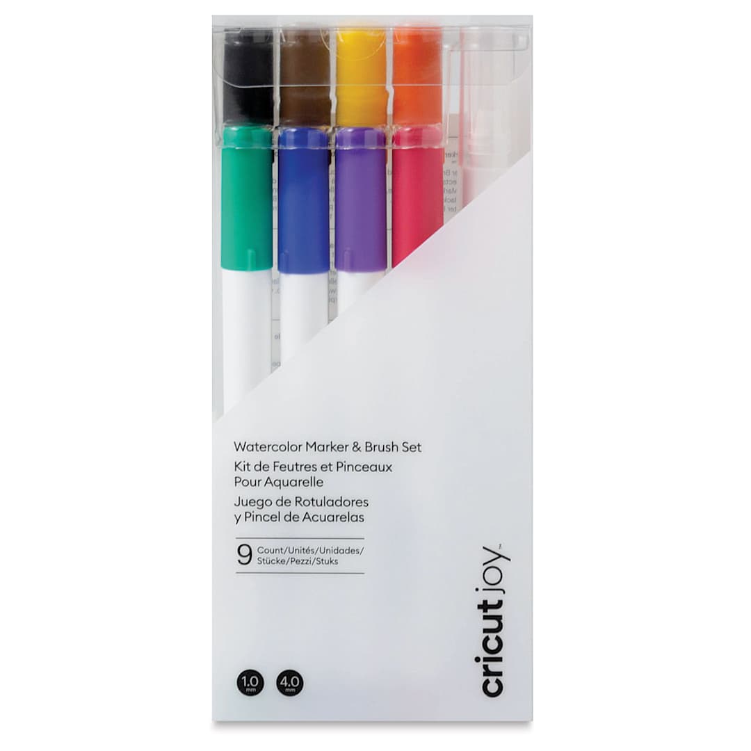 Open in modal - Cricut Joy Watercolor Marker and Brush - Set of 9, front of the packaging