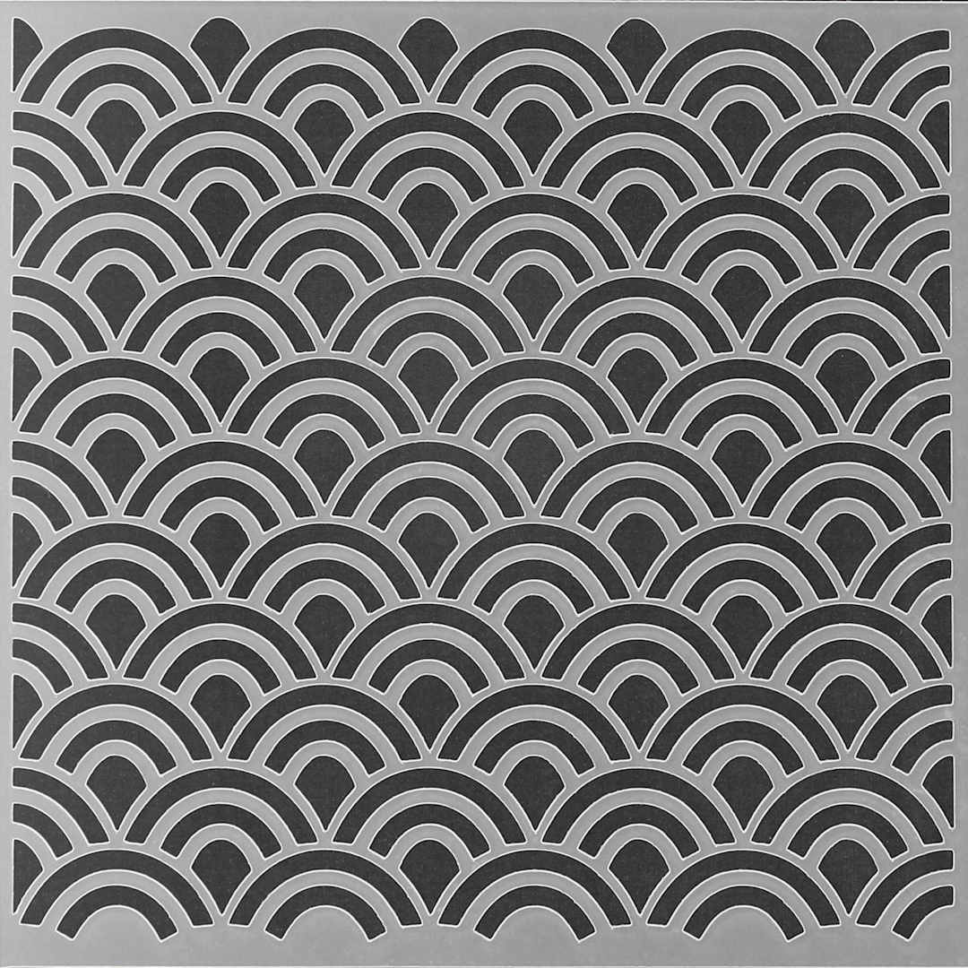 Open in modal - PA Essentials Stencil - Scallop Pattern