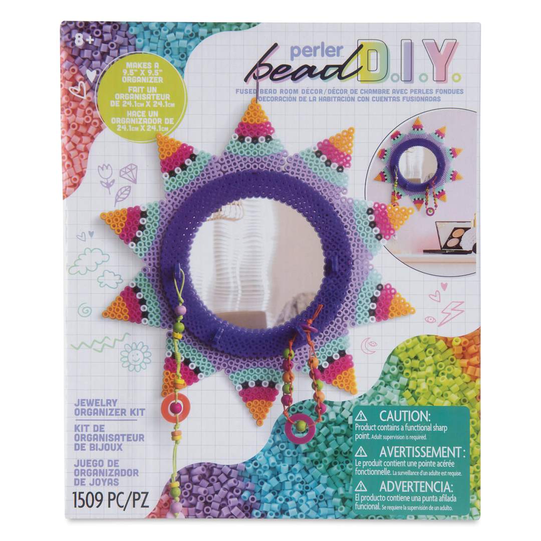 Open in modal - Perler Bead D.I.Y. Jewelry Organizer Activity Kit front of packaging