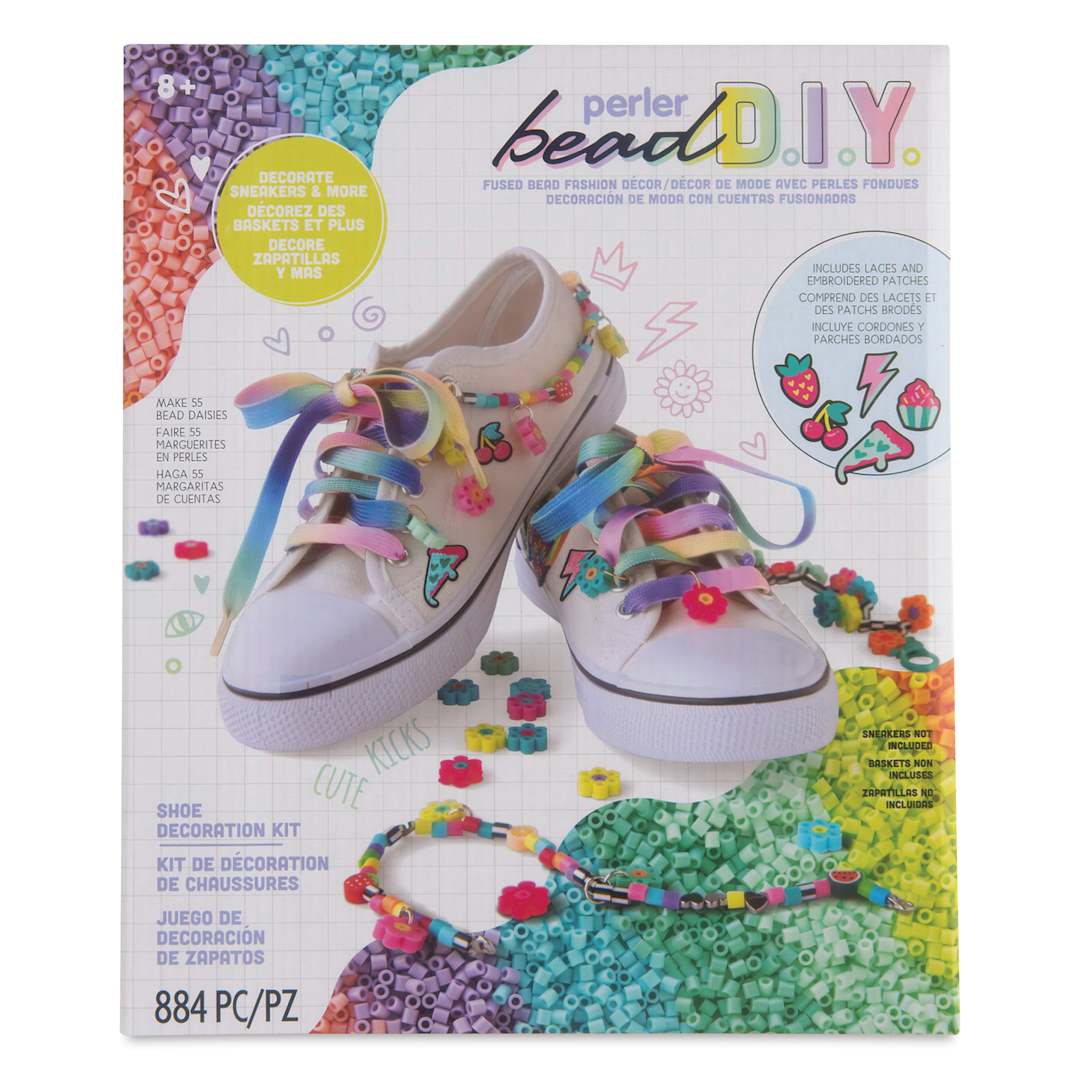 Open in modal - Perler Bead D.I.Y. Shoe Decoration Activity Kit front of packaging