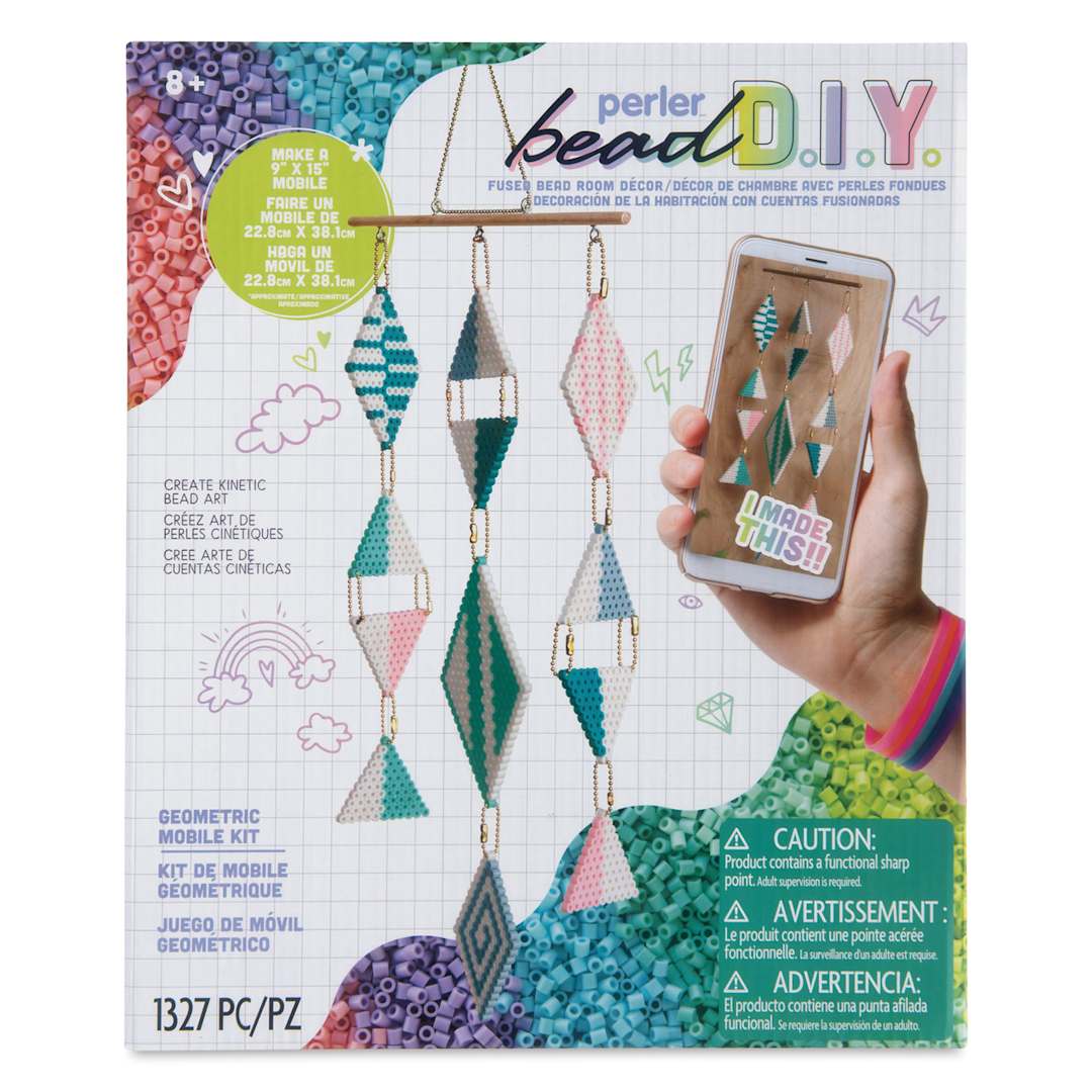 Open in modal - Perler Bead D.I.Y. Geometric Mobile Activity Kit front of packaging