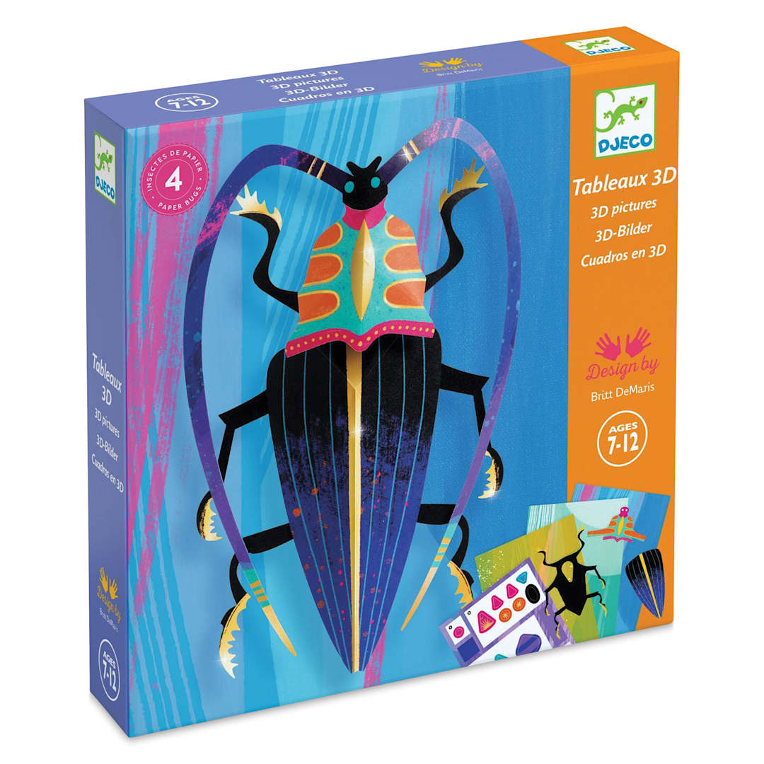 Open in modal - Djeco Le Grand Artist 3D Paper Creations Kit front of packaging