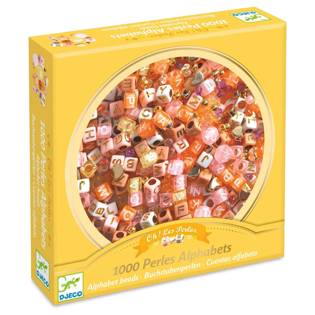 Open in modal - Djeco Alphabet Bead Set - Gold - front of packaging