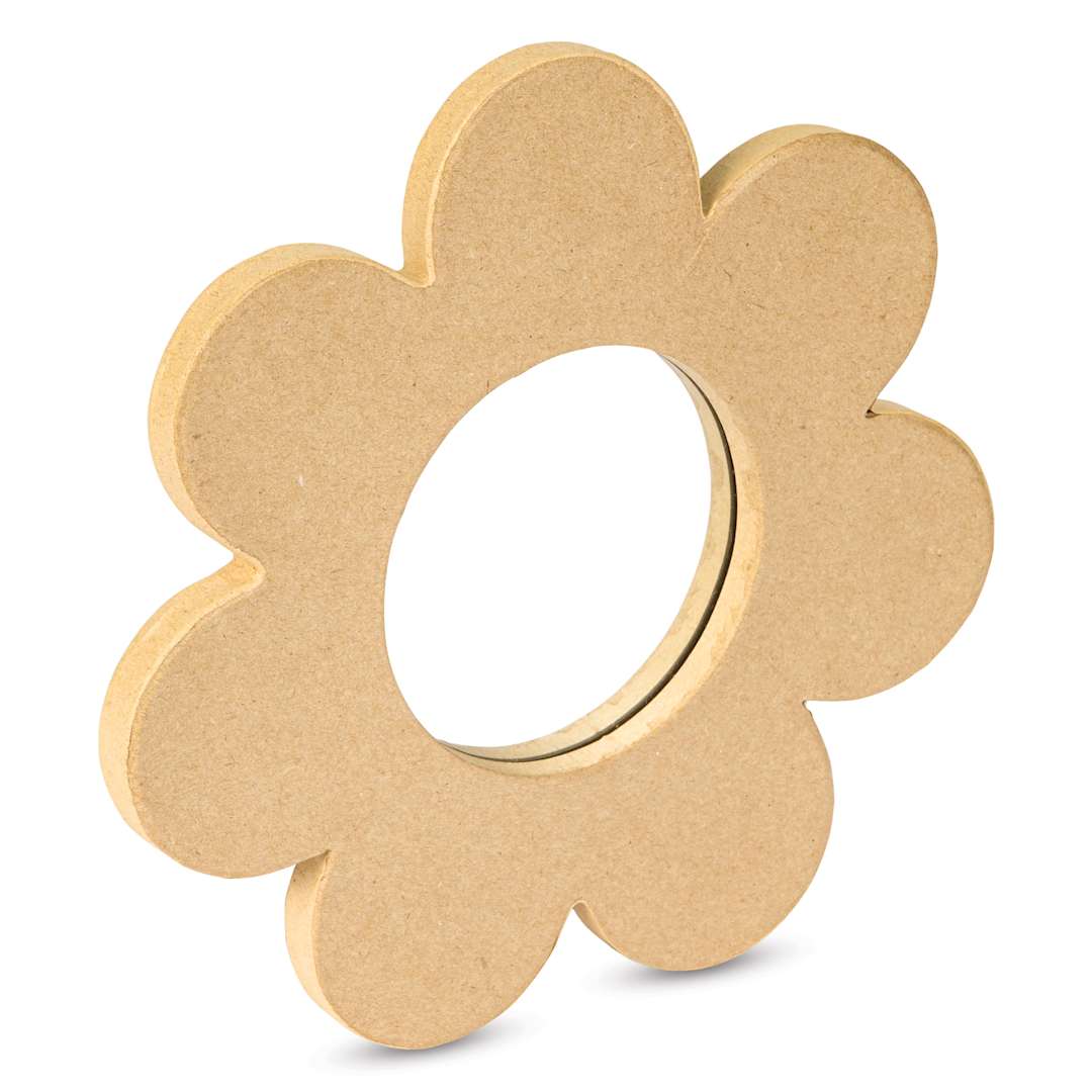 Open in modal - DecoPatch Paper Mache Mirror - Petal, 11" x 11" x 1/2"