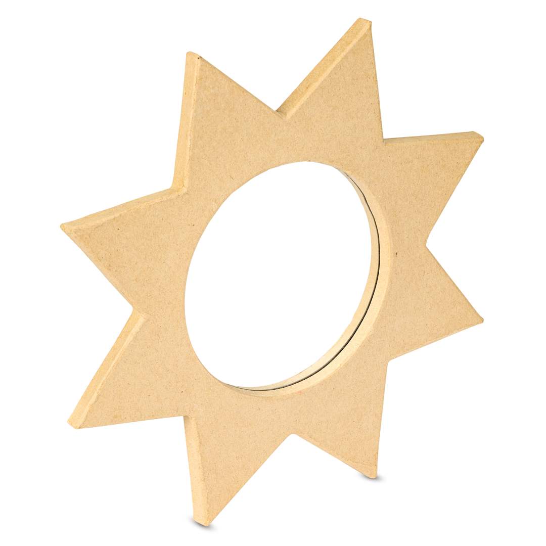 Open in modal - DecoPatch Paper Mache Mirror - Star, 8-1/4" x 8-1/4" x 2"