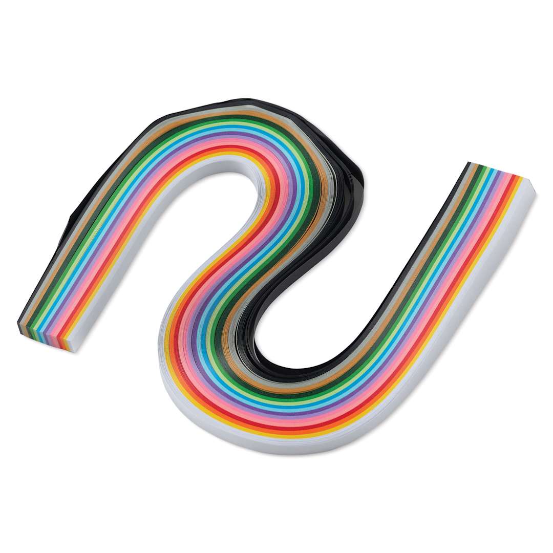 Open in modal - Rico Design Paper Poetry Quilling Paper Strip Set - Multicolor, 8 mm x 40 cm, Pkg of 200