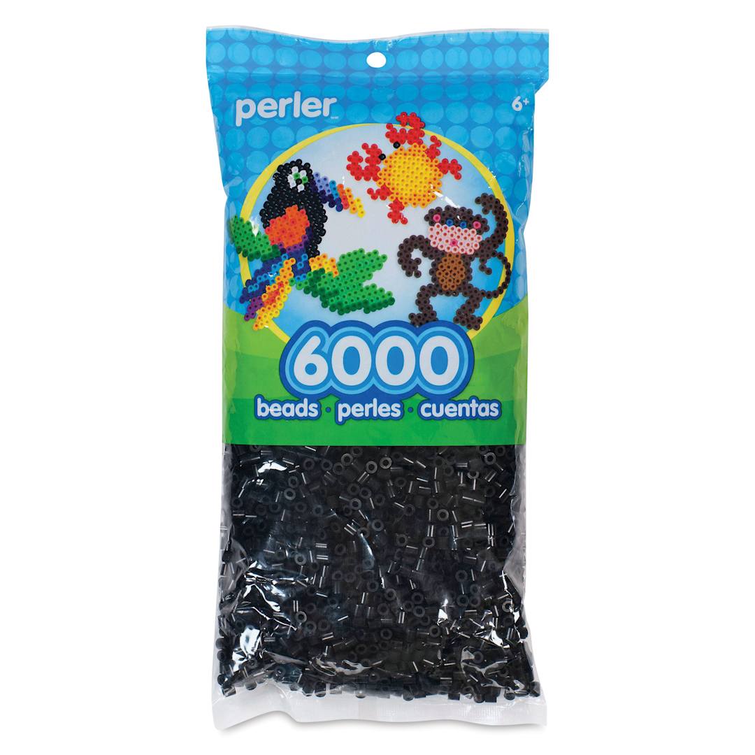 Open in modal - Perler Fused Bead Bag - Black, Pkg of 6000 - front of packaging