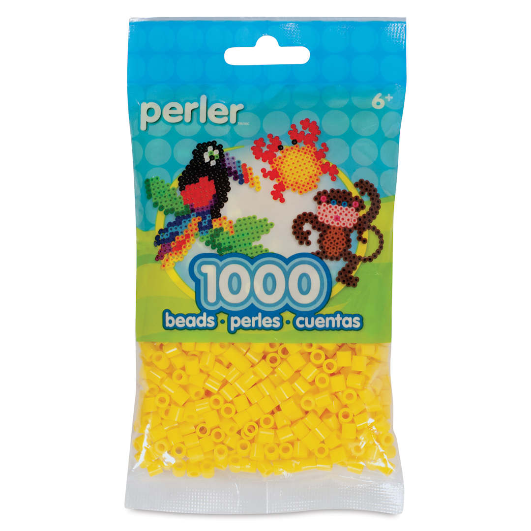Open in modal - Perler Fused Bead Bag - Yellow, Pkg of 1000 - front of packaging
