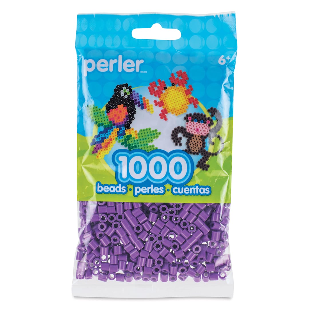 Open in modal - Perler Fused Bead Bag - Purple, Pkg of 1000 - front of packaging