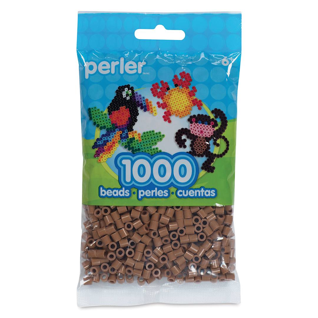 Open in modal - Perler Fused Bead Bag - Light Brown, Pkg of 1000 - front of packaging