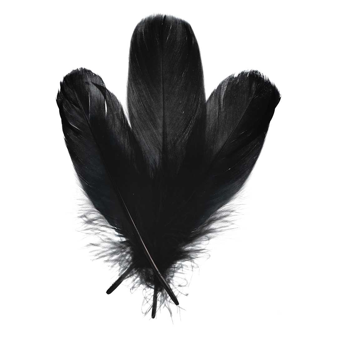 Open in modal - John Bead Goose Feathers - Black