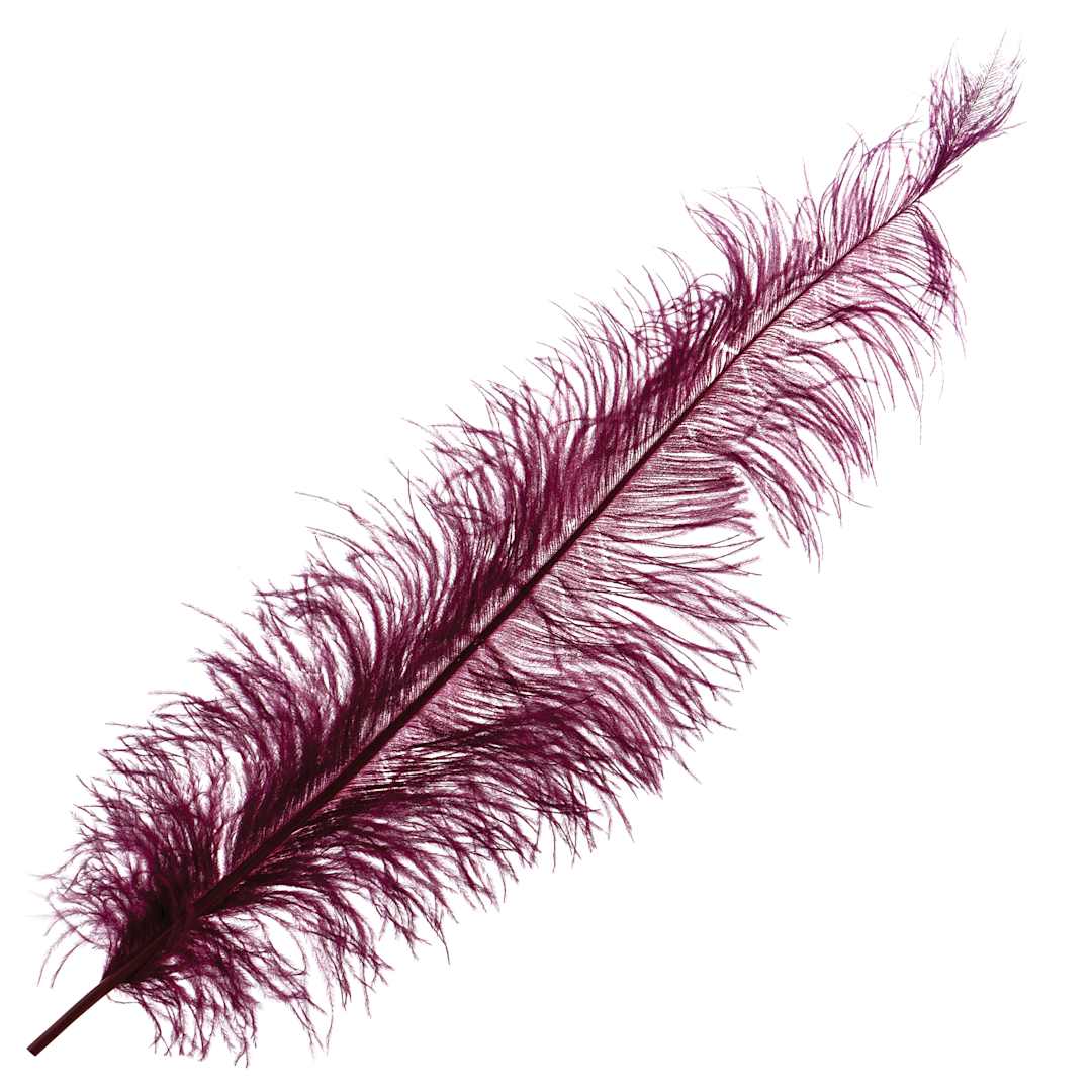 Open in modal - John Bead Ostrich Spad Feather - Eggplant