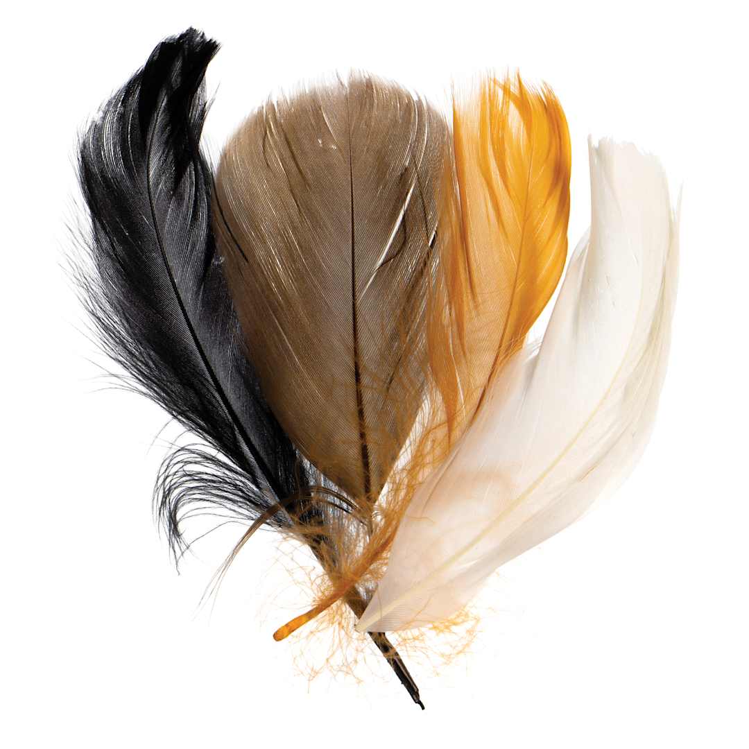 Open in modal - John Bead Turkey Feathers - Natural Colors Mix, 4 - 6"