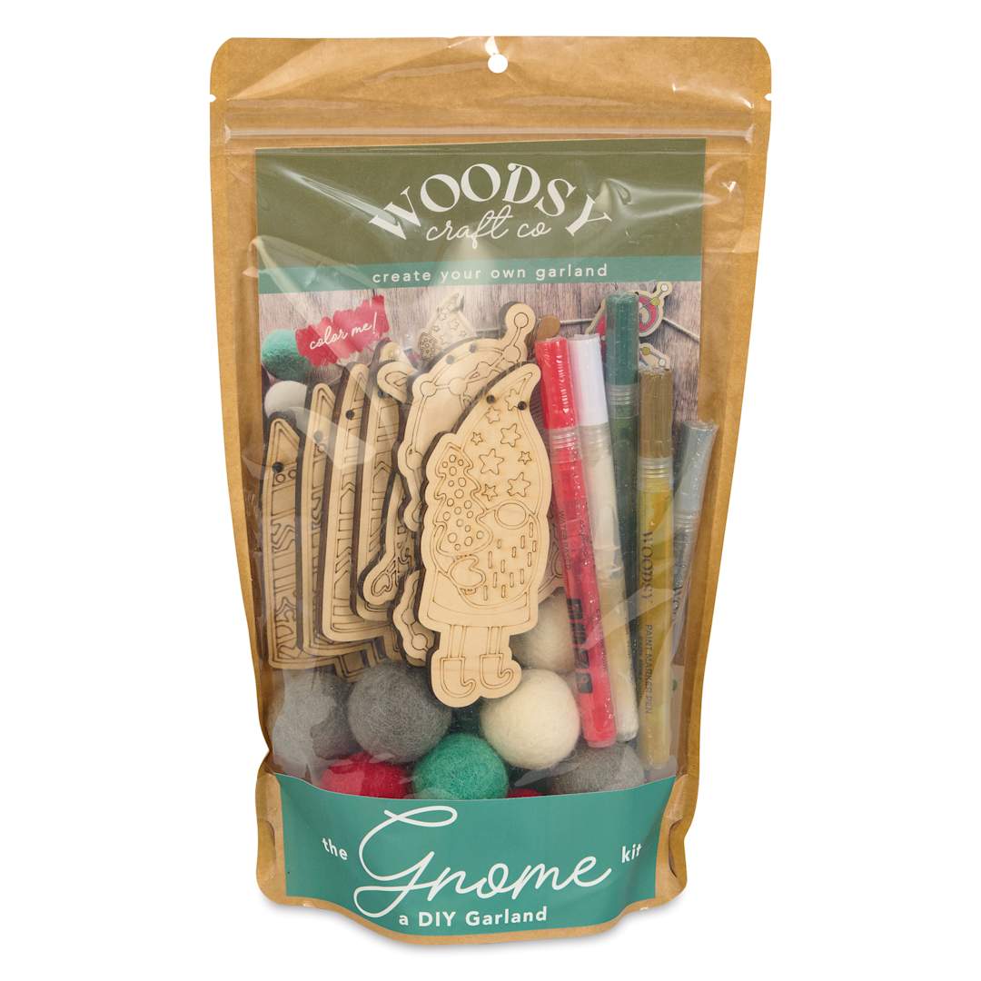 Open in modal - Woodsy Craft Co. DIY Garland Kit - Gnome - front of packaging