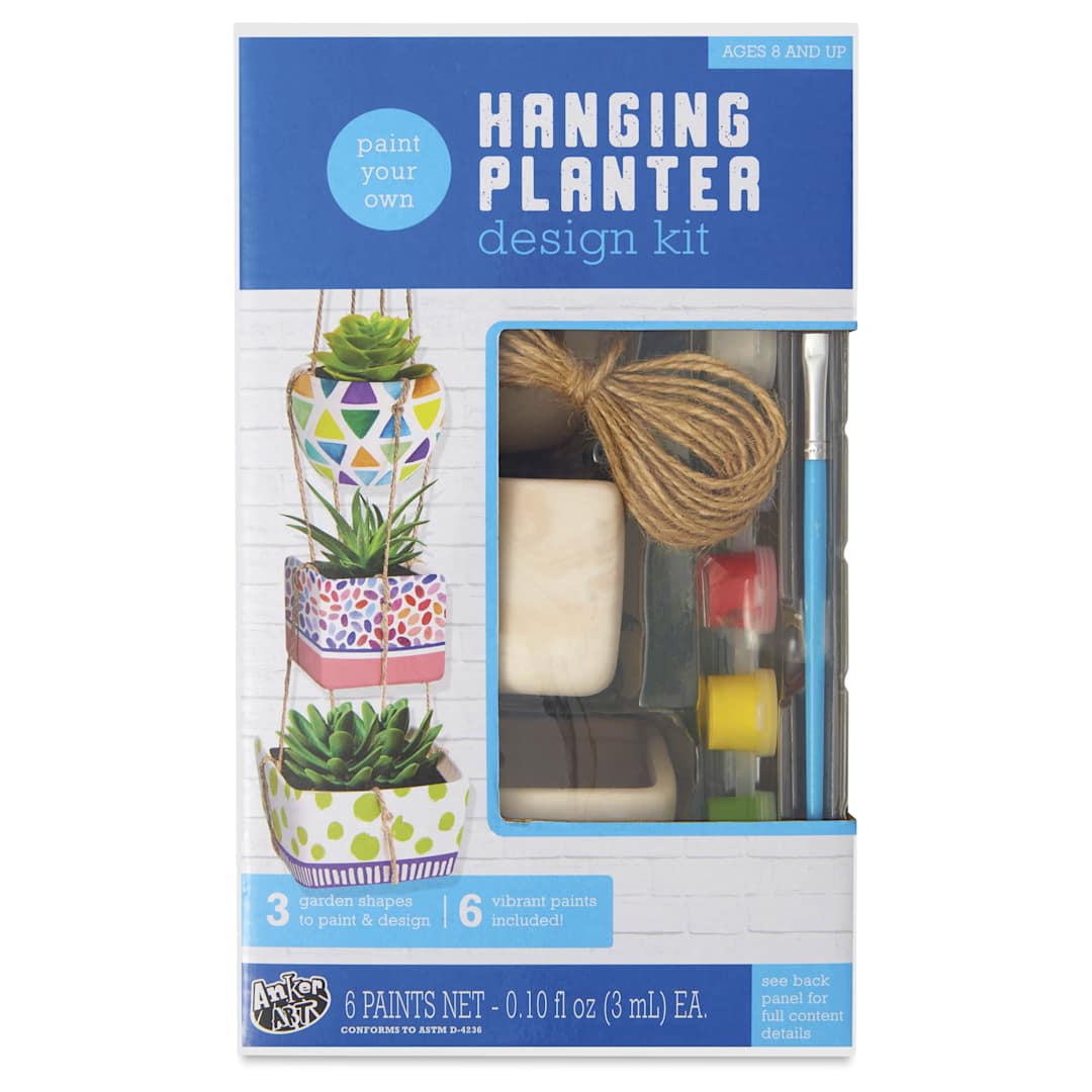 Open in modal - Anker Art Paint Your Own Hanging Planter Design Kit - front of packaging