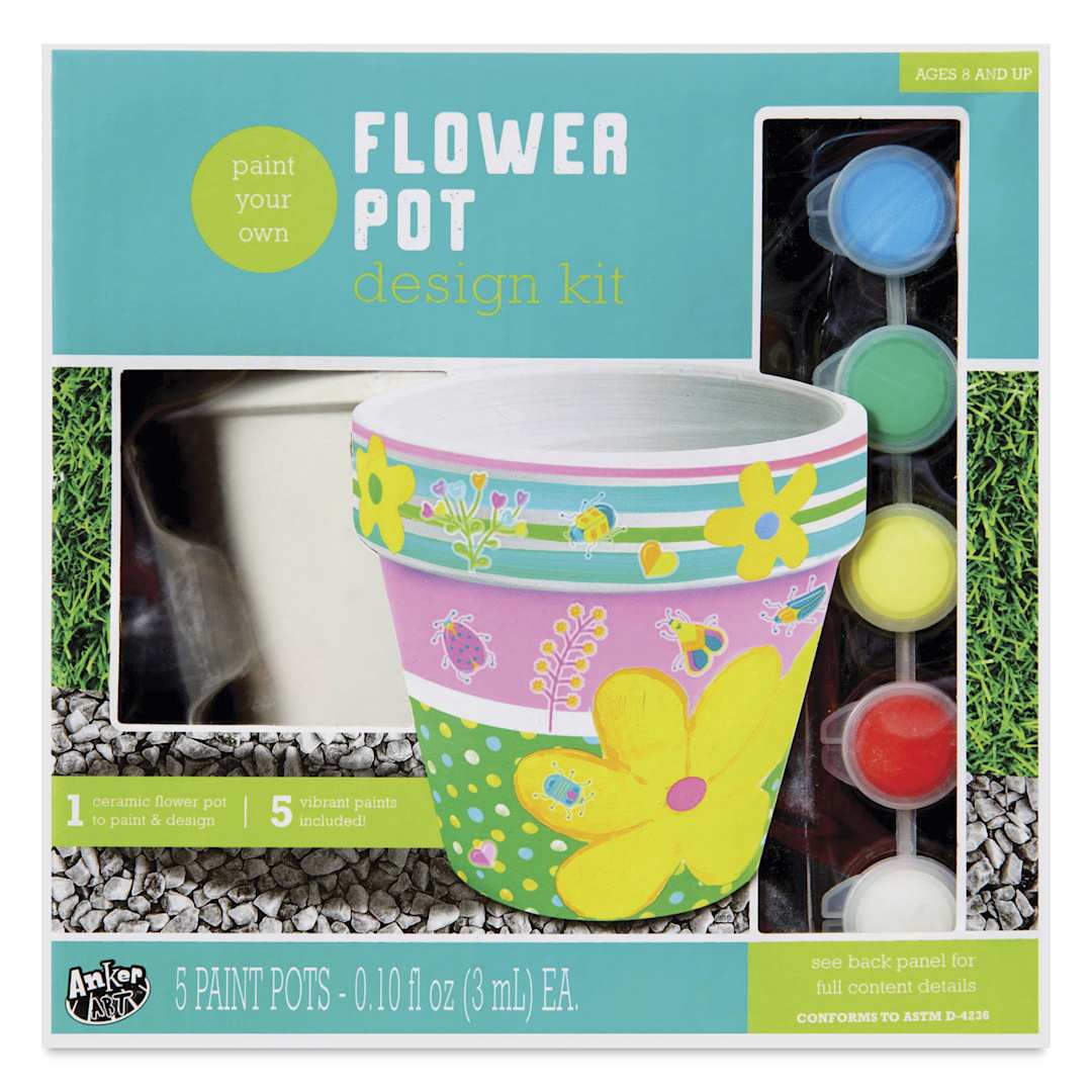 Open in modal - Anker Art Paint Your Own Flower Pot Design Kit - front of packaging