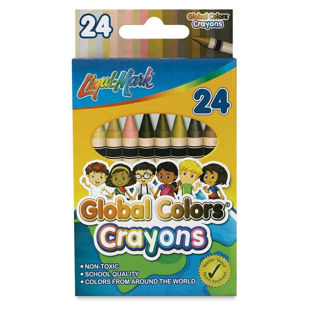 Open in modal - Liqui-Mark Crayons - Global Colors, Set of 24 (front of package)