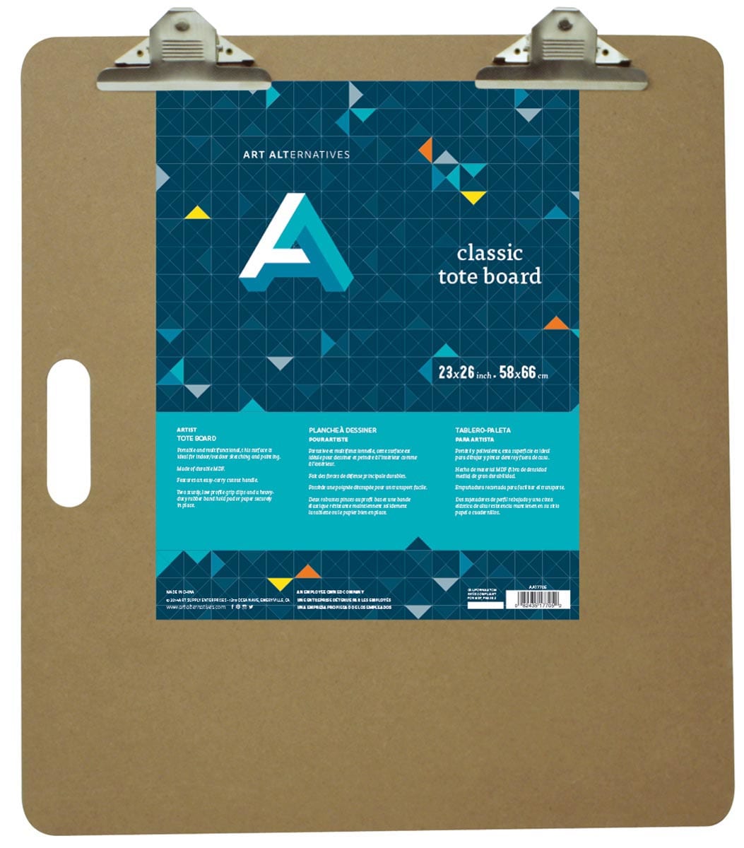 Open in modal - Art Alternatives Artist Tote Board with Butterfly Clips, 23" x 26"