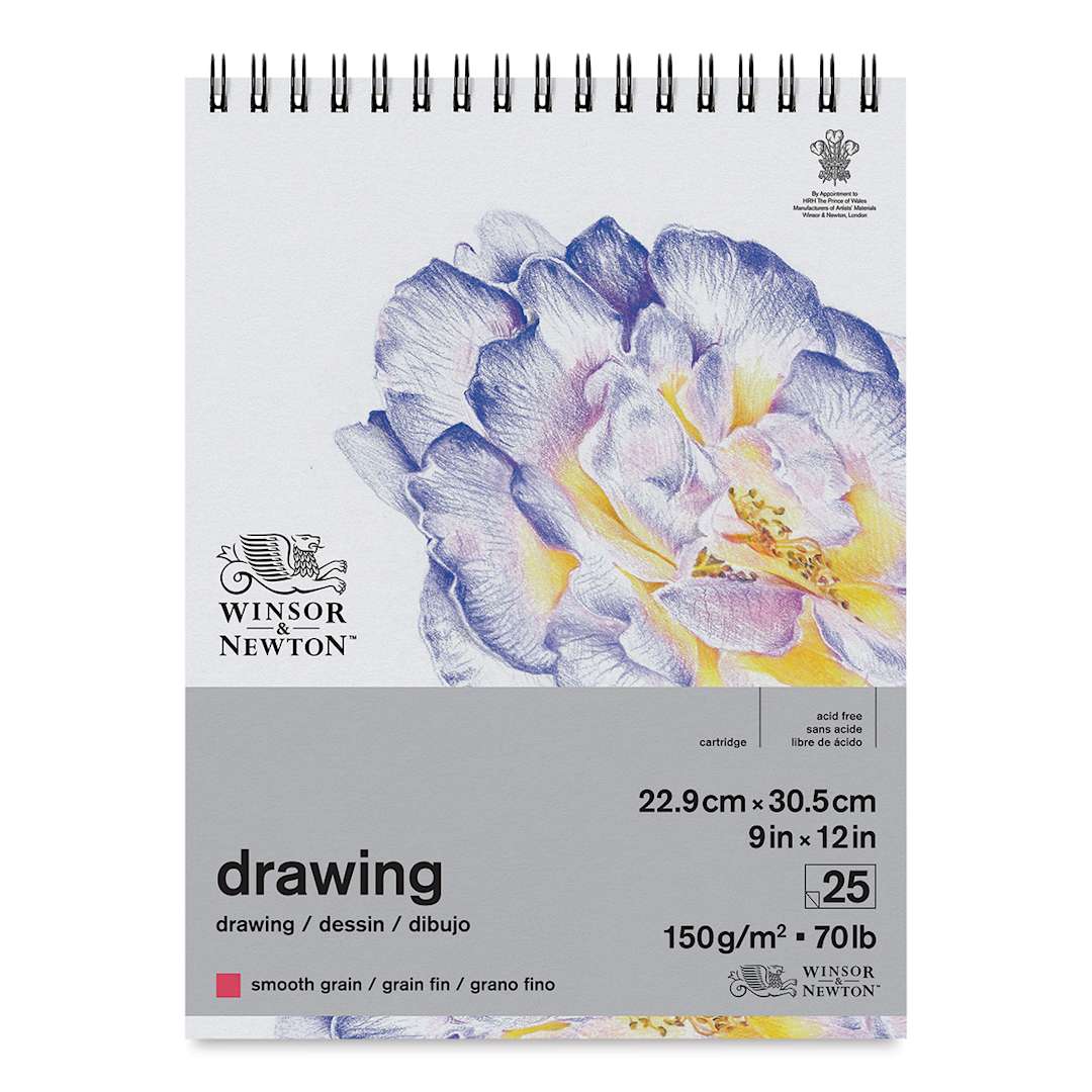 Open in modal - Winsor & Newton Drawing Pad - 9" x 12", Smooth (front of pad)