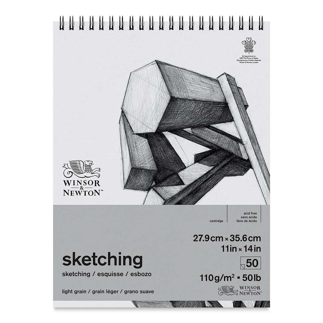 Open in modal - Winsor & Newton Wirebound Sketching Pad - 11" x 14" (front cover)