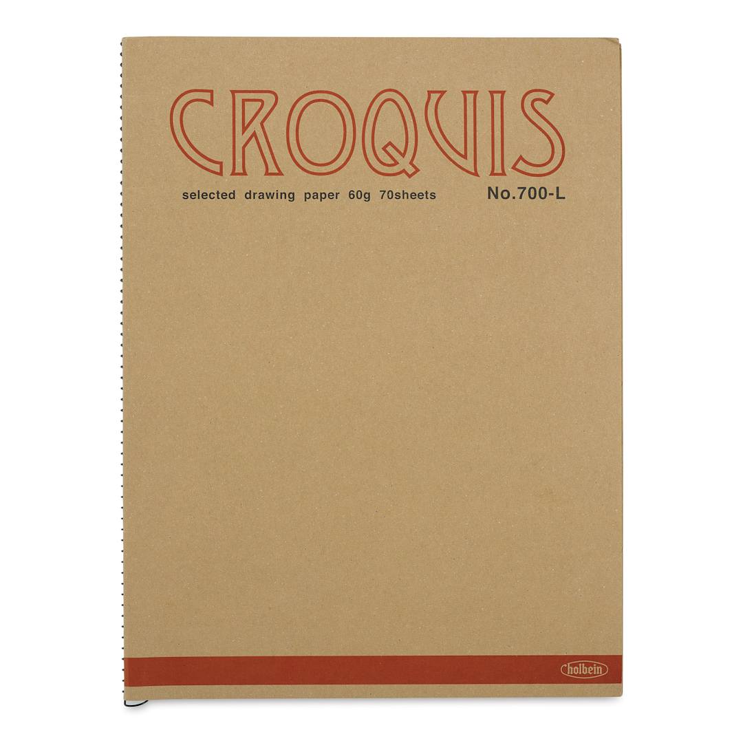 Open in modal - Holbein Croquis Drawing Book - 14-3/16" x 10-1/2", Portrait, 70 Sheets