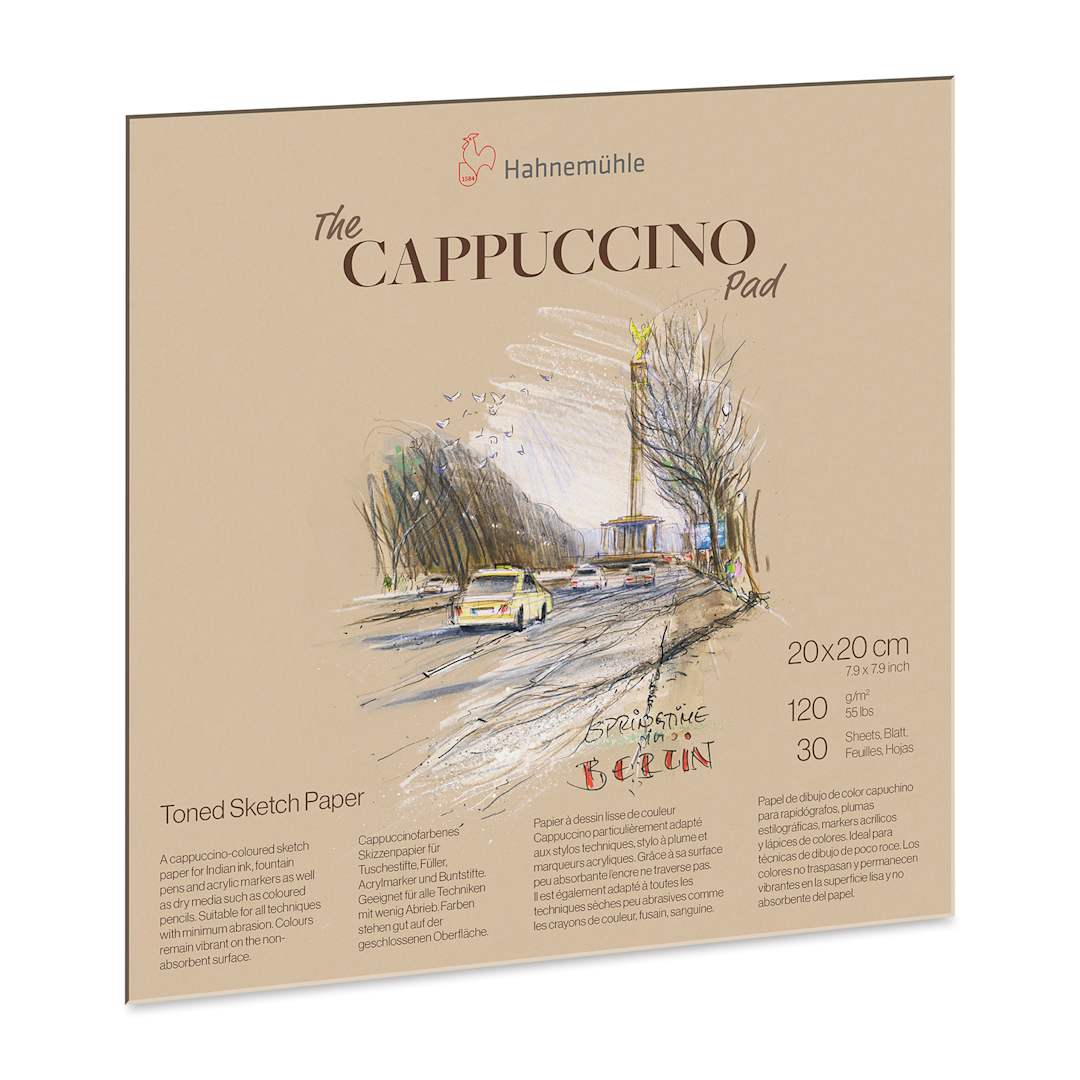 Open in modal - Hahnemühle The Cappuccino Sketch Pad - 7.9" x 7.9", 30 Sheets, 120 gsm