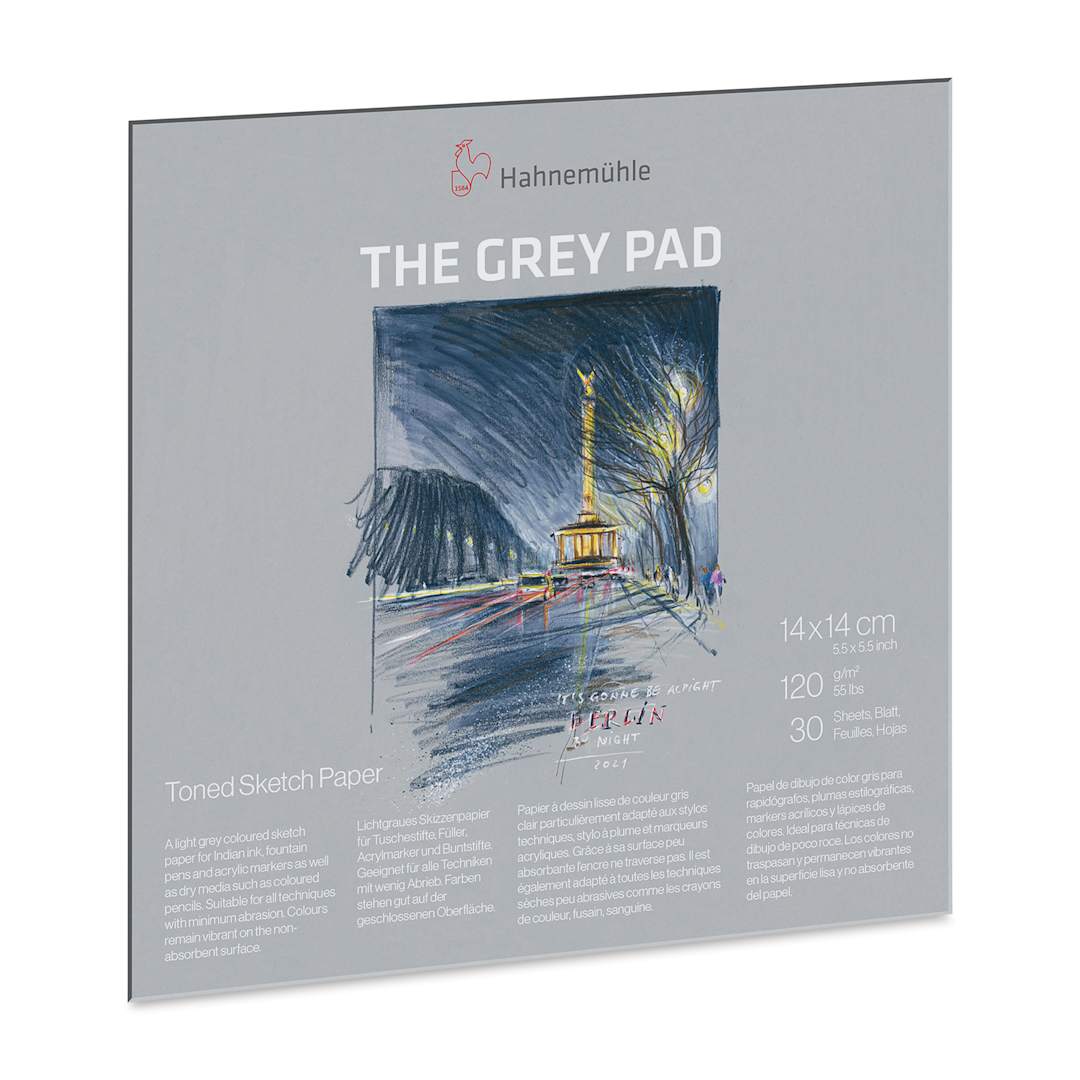 Open in modal - Hahnemühle The Grey Sketch Pad - 5.5" x 5.5", 30 Sheets, 120 gsm