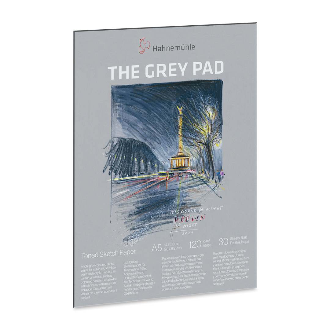 Open in modal - Hahnemühle The Grey Sketch Pad - 5.8" x 8.3", 30 Sheets, 120 gsm