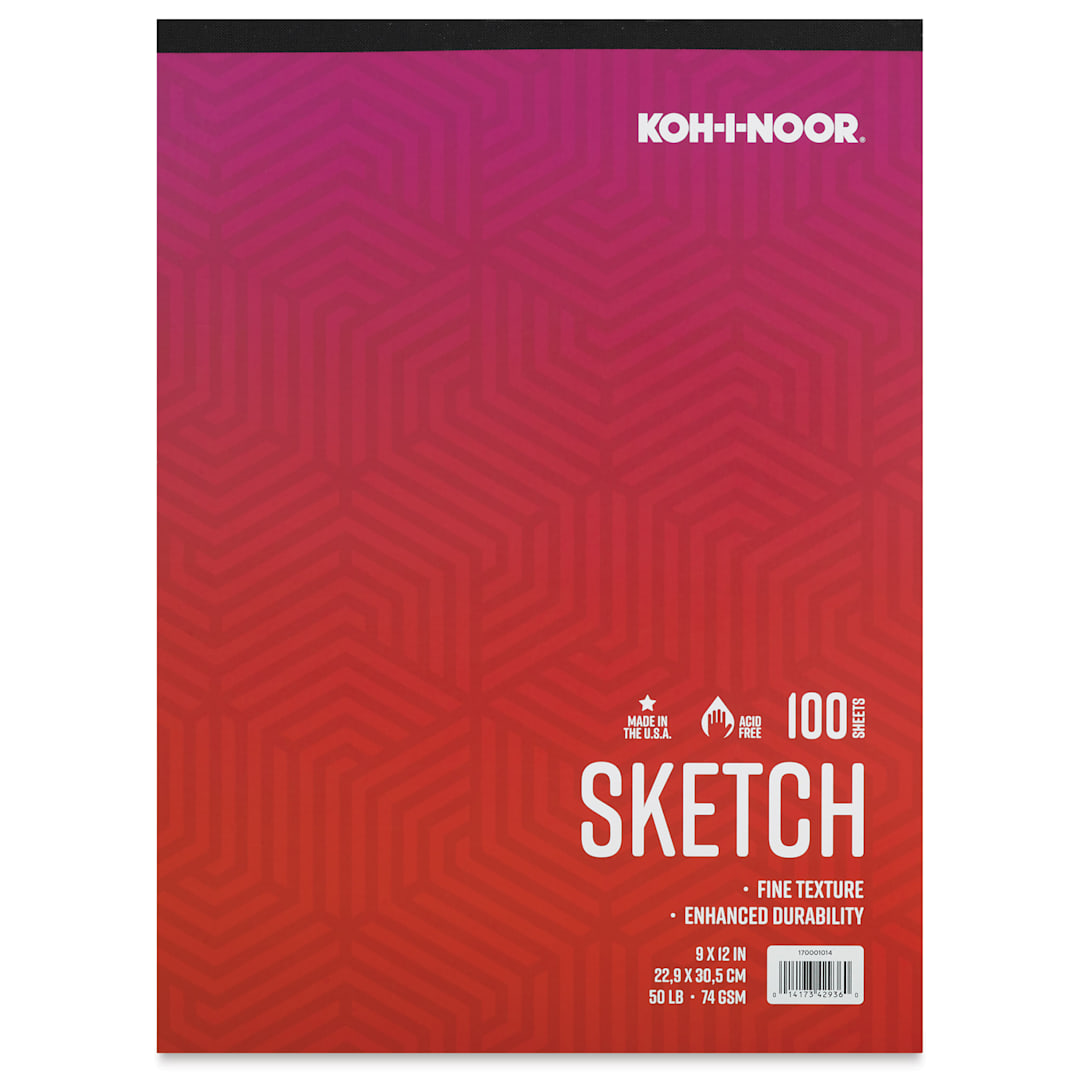 Open in modal - Koh-I-Noor Sketch Pad - 9" x 12", Tapebound, 100 Sheets, front cover